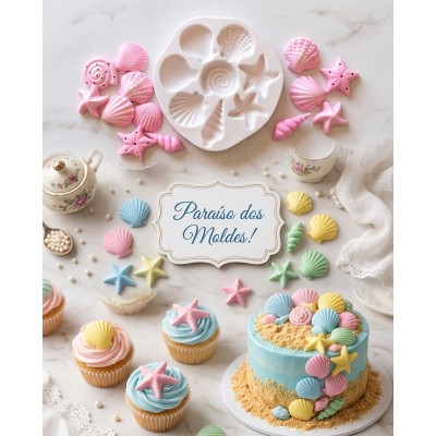 Molde de Silicone Kit De Conchas - 091