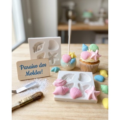 Molde de Silicone Kit Com 4 Conchas - 092