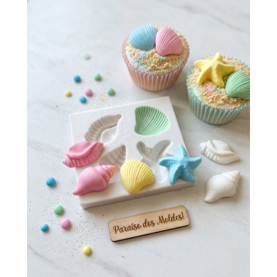 Molde de Silicone Kit Com 4 Conchas - 092