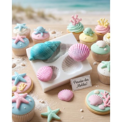 Molde de Silicone Kit Conchas Charme - 093