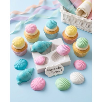 Molde de Silicone Kit Conchas Charme - 093