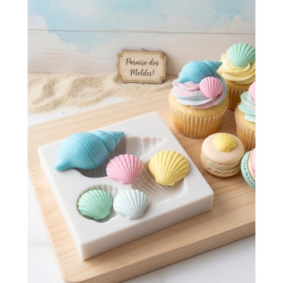 Molde de Silicone Kit Conchas Charme - 093