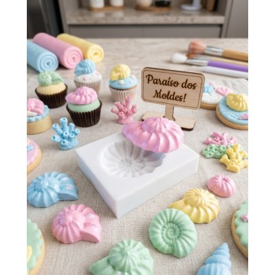 Molde de Silicone Caracol Fundo Mar - 095