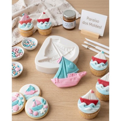 Molde de Silicone Barco Pirata - 289
