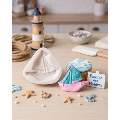 Molde de Silicone Barco Pirata - 289
