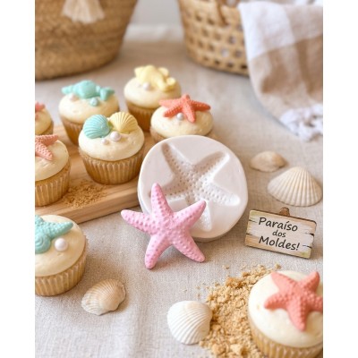 Molde de Silicone Estrela Do Mar Charmosa - 294