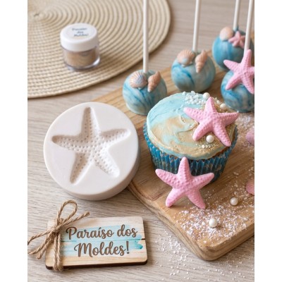Molde de Silicone Estrela Do Mar Charmosa - 294