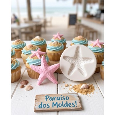 Molde de Silicone Estrela Do Mar Charmosa - 294