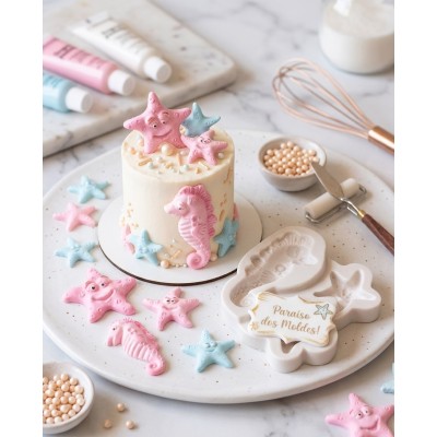 Molde de Silicone Fundo Mar Cute - 296
