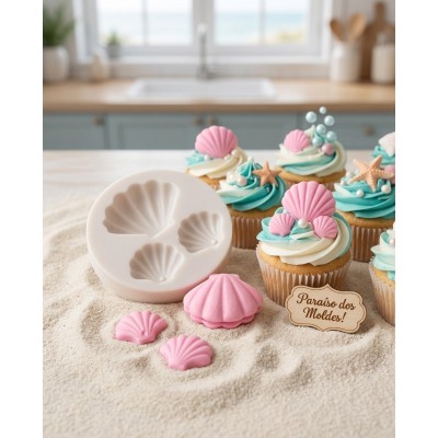 Molde De Silicone Kit Conchas Ariel - 297