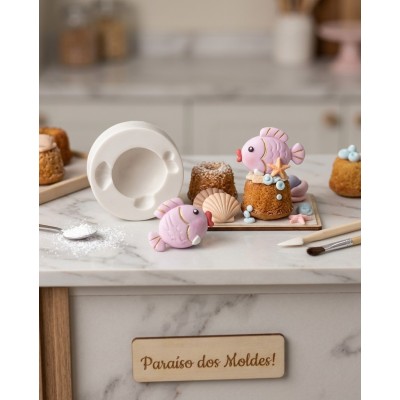 Molde de Silicone Peixe Apaixonado - 985