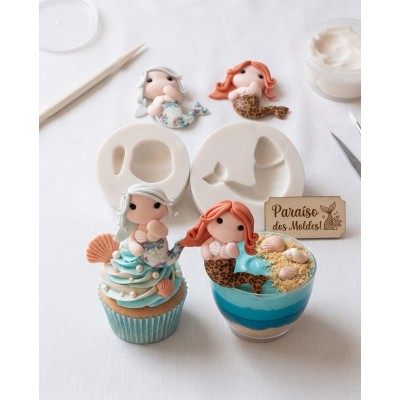 Molde De Silicone Sereia Cute - 1193