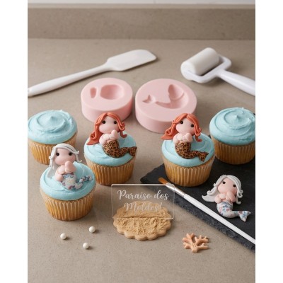 Molde De Silicone Sereia Cute - 1193