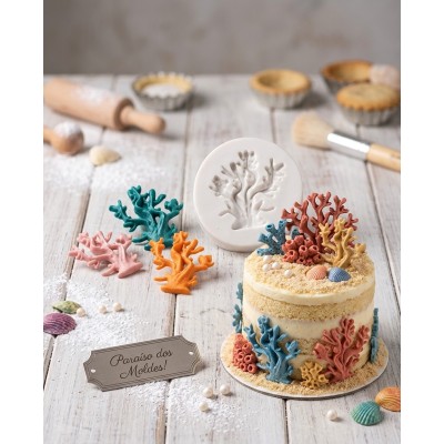 Molde de Silicone Alga Marinha Pequena - 1300