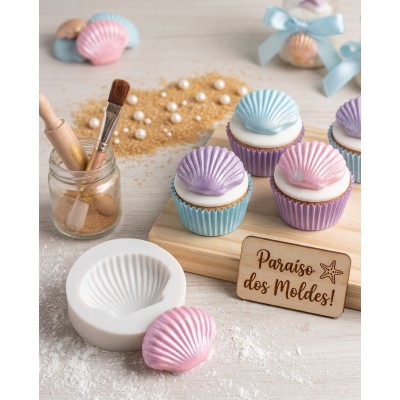 Molde de Silicone Concha Pink - 1318