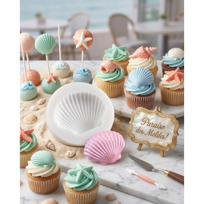 Molde de Silicone Concha Pink - 1318