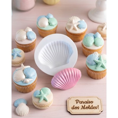 Molde de Silicone Concha Pink - 1318