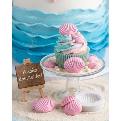 Molde de Silicone Concha Pink - 1318