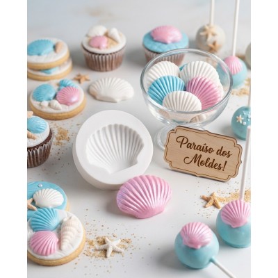 Molde de Silicone Concha Pink - 1318