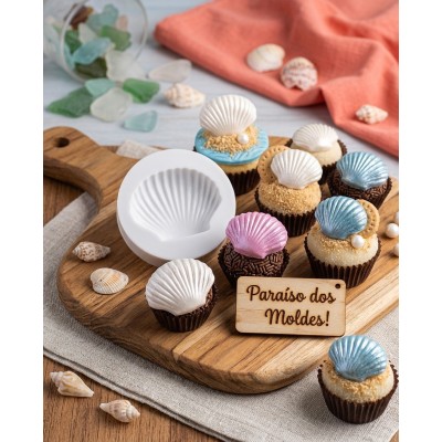 Molde de Silicone Concha Pink - 1318