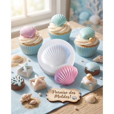 Molde de Silicone Concha Pink - 1318