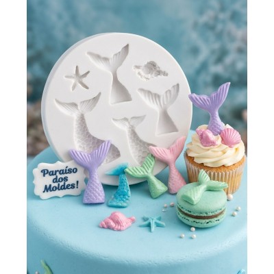 Molde de Silicone Mini Caldas Sereia - 1321