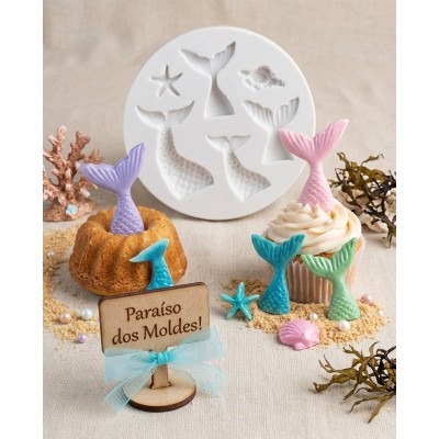 Molde de Silicone Mini Caldas Sereia - 1321