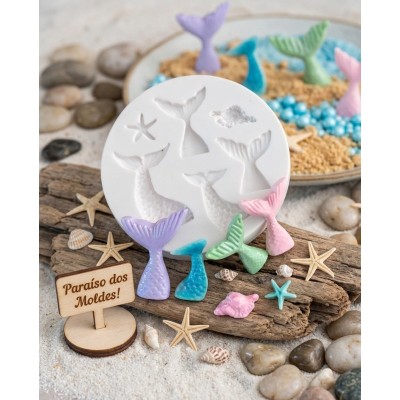 Molde de Silicone Mini Caldas Sereia - 1321