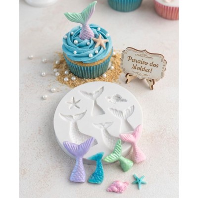 Molde de Silicone Mini Caldas Sereia - 1321