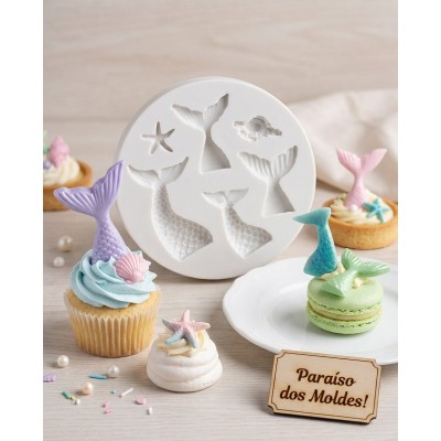 Molde de Silicone Mini Caldas Sereia - 1321
