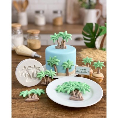 Molde de Silicone Coqueiro Duplo - 1325