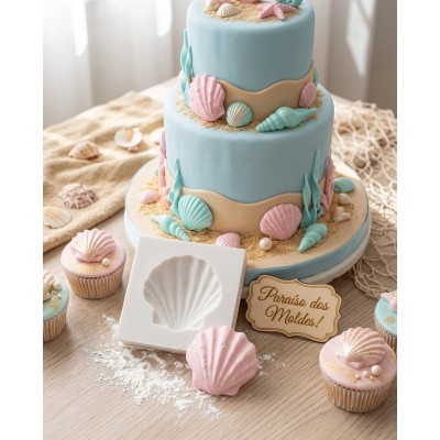 Molde de Silicone Concha love - 1326