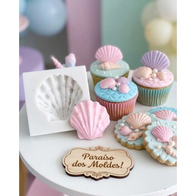 Molde de Silicone Concha love - 1326