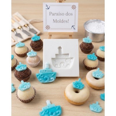 Molde de Silicone Barco Mini - 1329