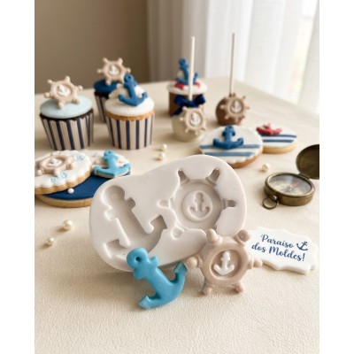 Molde de Silicone Timão e Âncora - 1334