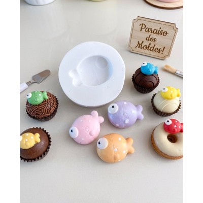 Molde de Silicone Peixe Gorduxo - 1337