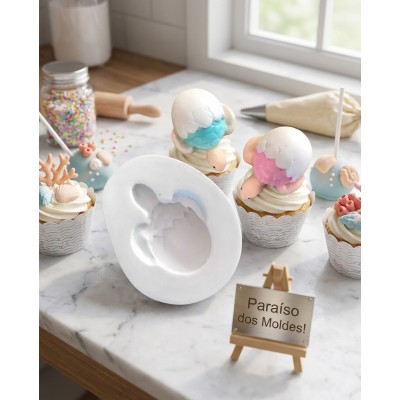 Molde de Silicone Tartaruga Ternura - 1339