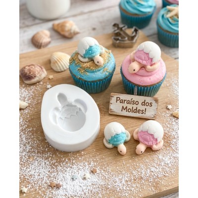 Molde de Silicone Tartaruga Ternura - 1339