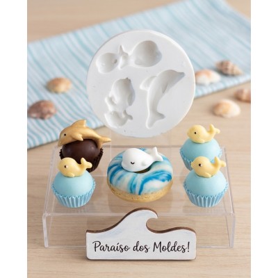 Molde de Silicone Fundo Mar Feliz - 1342