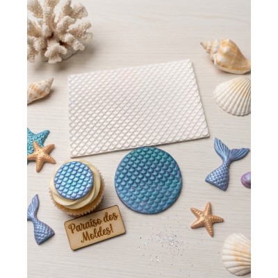 Molde de Silicone Textura Sereia - 1391