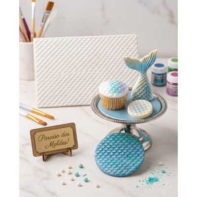 Molde de Silicone Textura Sereia - 1391