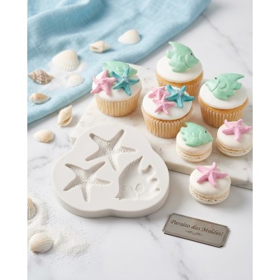 Molde de Silicone Kit Fundo do Mar Adela 1697