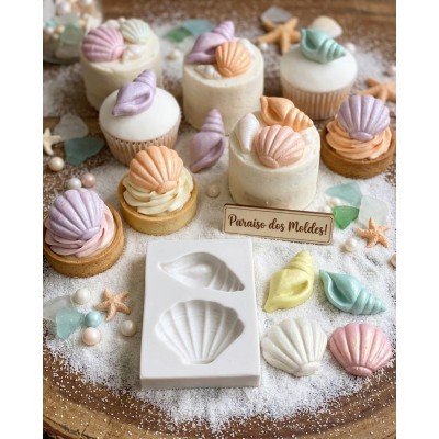 Molde de Silicone Fundo do Mar Conchas M - 1815