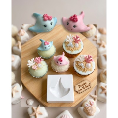 Molde de Silicone Cofeitaria e Biscuit Arraia Charme 2060