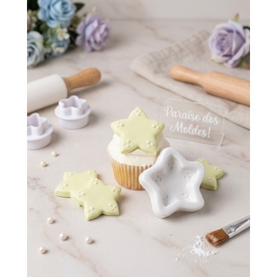 Molde de Silicone Confeitaria Biscuit Estrela Fundo Mar 2093