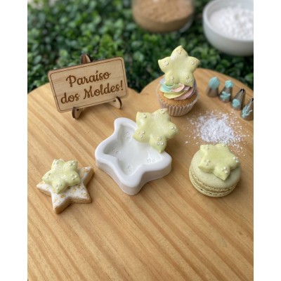 Molde de Silicone Confeitaria Biscuit Estrela Fundo Mar 2093