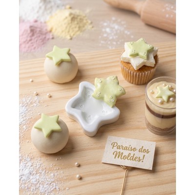 Molde de Silicone Confeitaria Biscuit Estrela Fundo Mar 2093