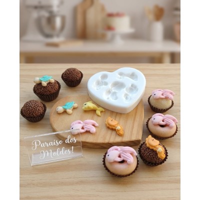 Molde de Silicone Fundo Mar Fofuxo Confeitaria Biscuit 2106