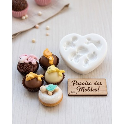 Molde de Silicone Fundo Mar Fofuxo Confeitaria Biscuit 2106