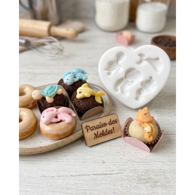 Molde de Silicone Fundo Mar Fofuxo Confeitaria Biscuit 2106